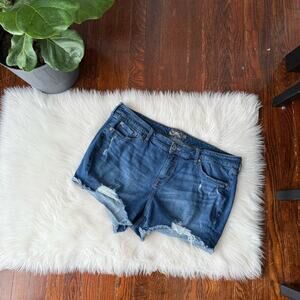 Torrid Distressed Jean shorts Dark Wash
